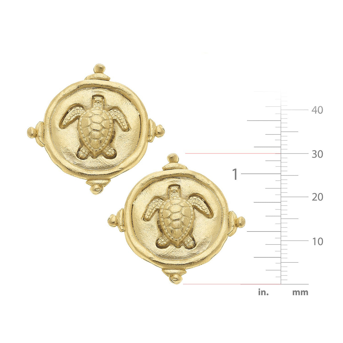 Turtle Intaglio Studs