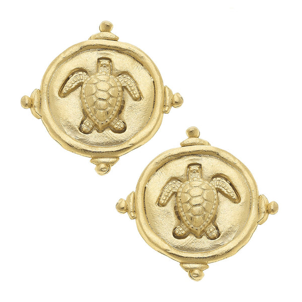 Turtle Intaglio Studs