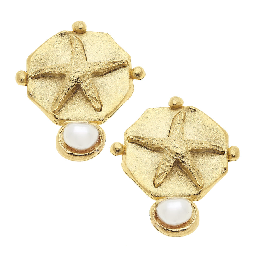 Pearl Starfish Studs