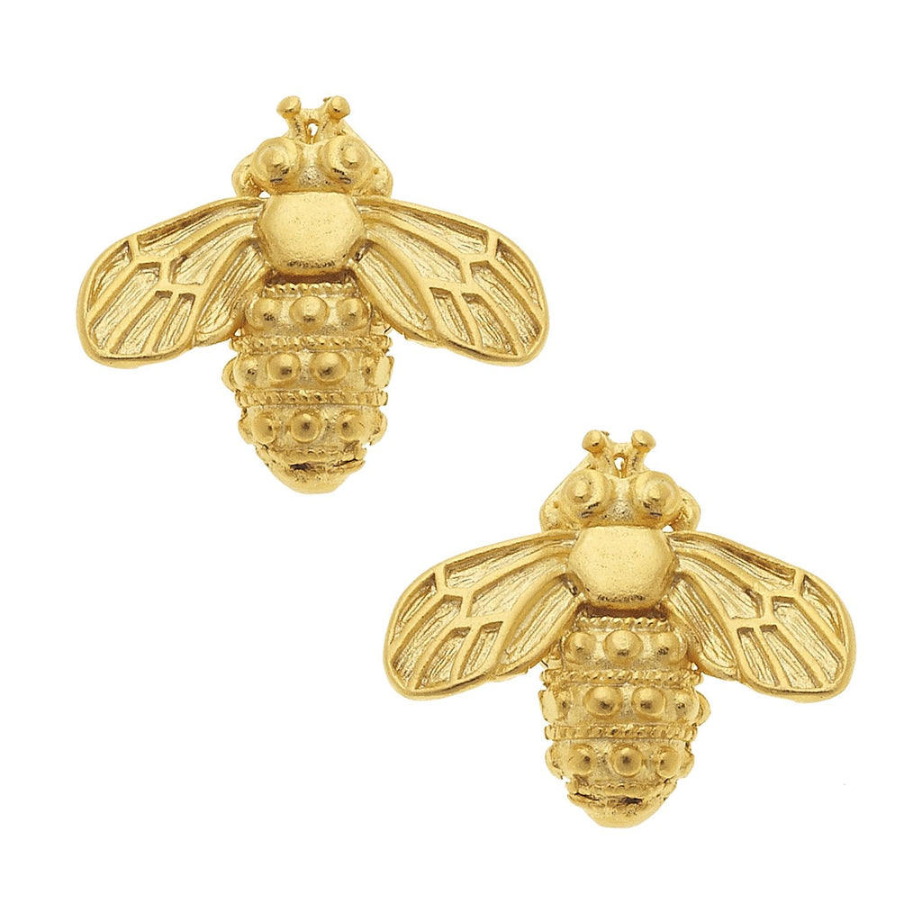 Gold bee store studs