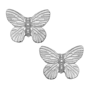 Silver Butterfly Studs