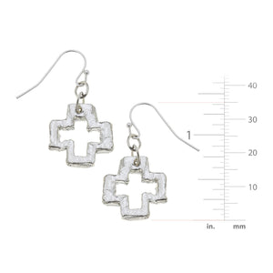 Small Open Cross Earrings
