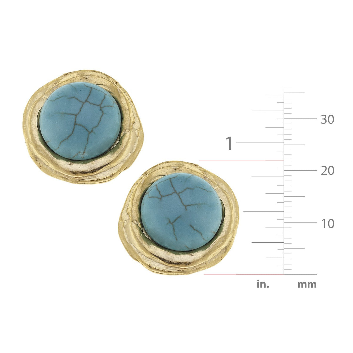 Round Turquoise Studs
