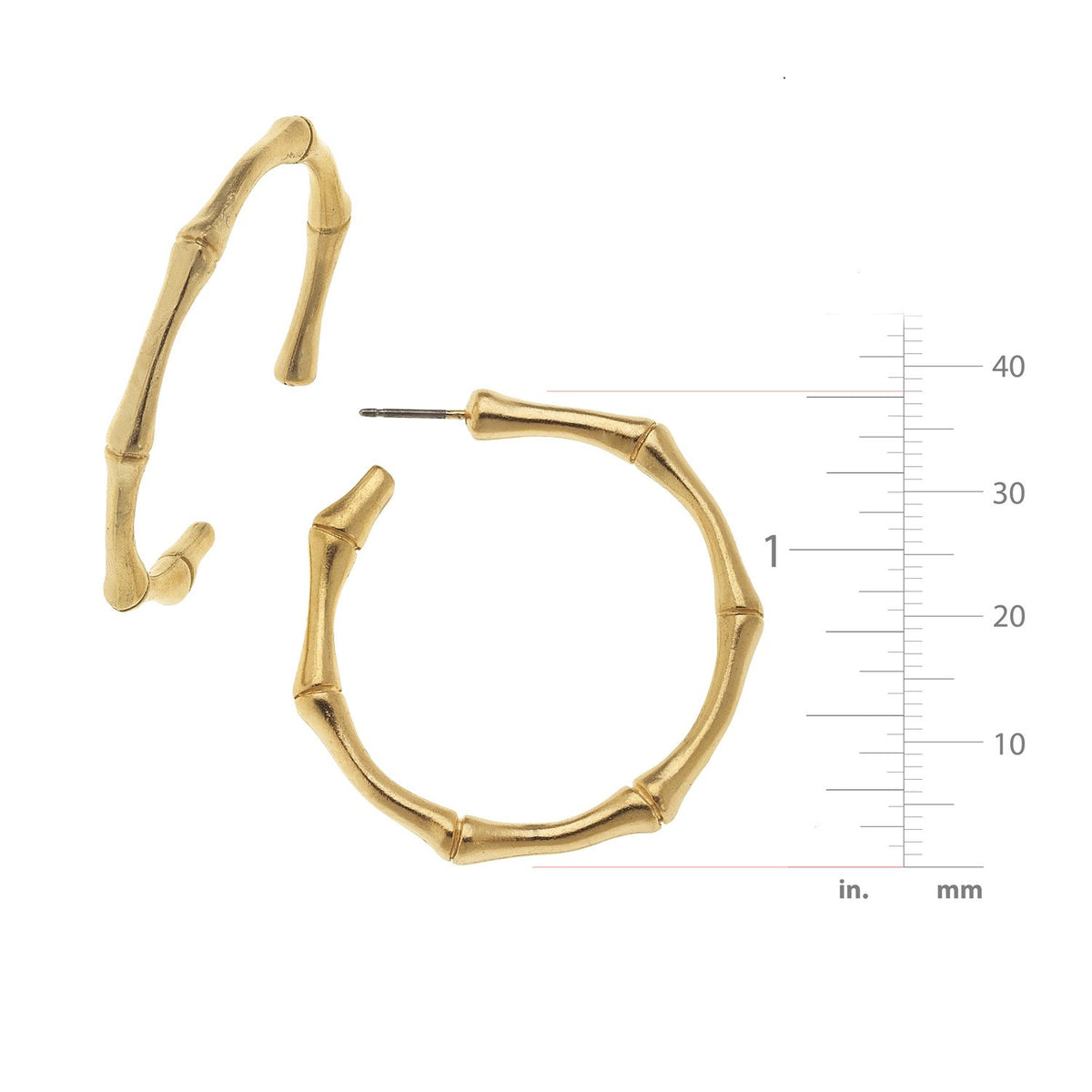 Matte Bamboo Hoops - Cream *As Is*