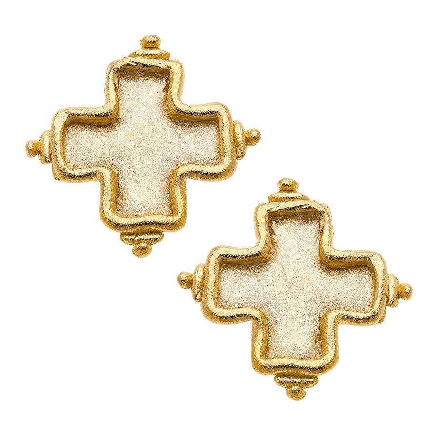 Mary Cross Studs