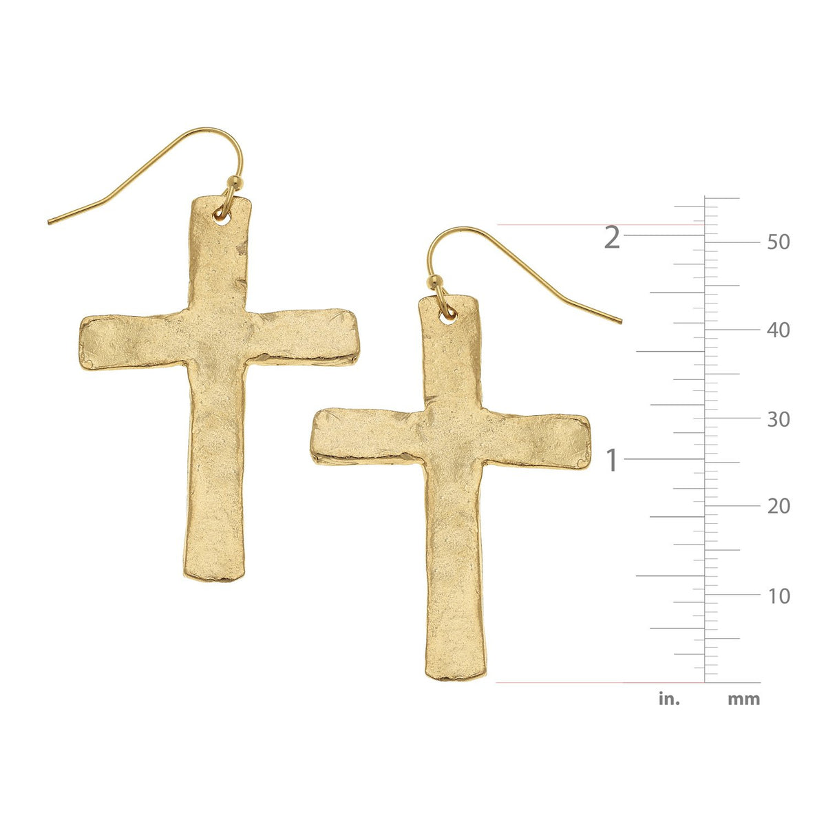 Gold AURBO Fancy Cross Earrings