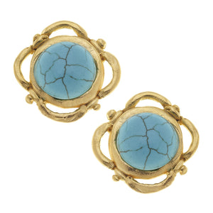 Scroll Turquoise Studs