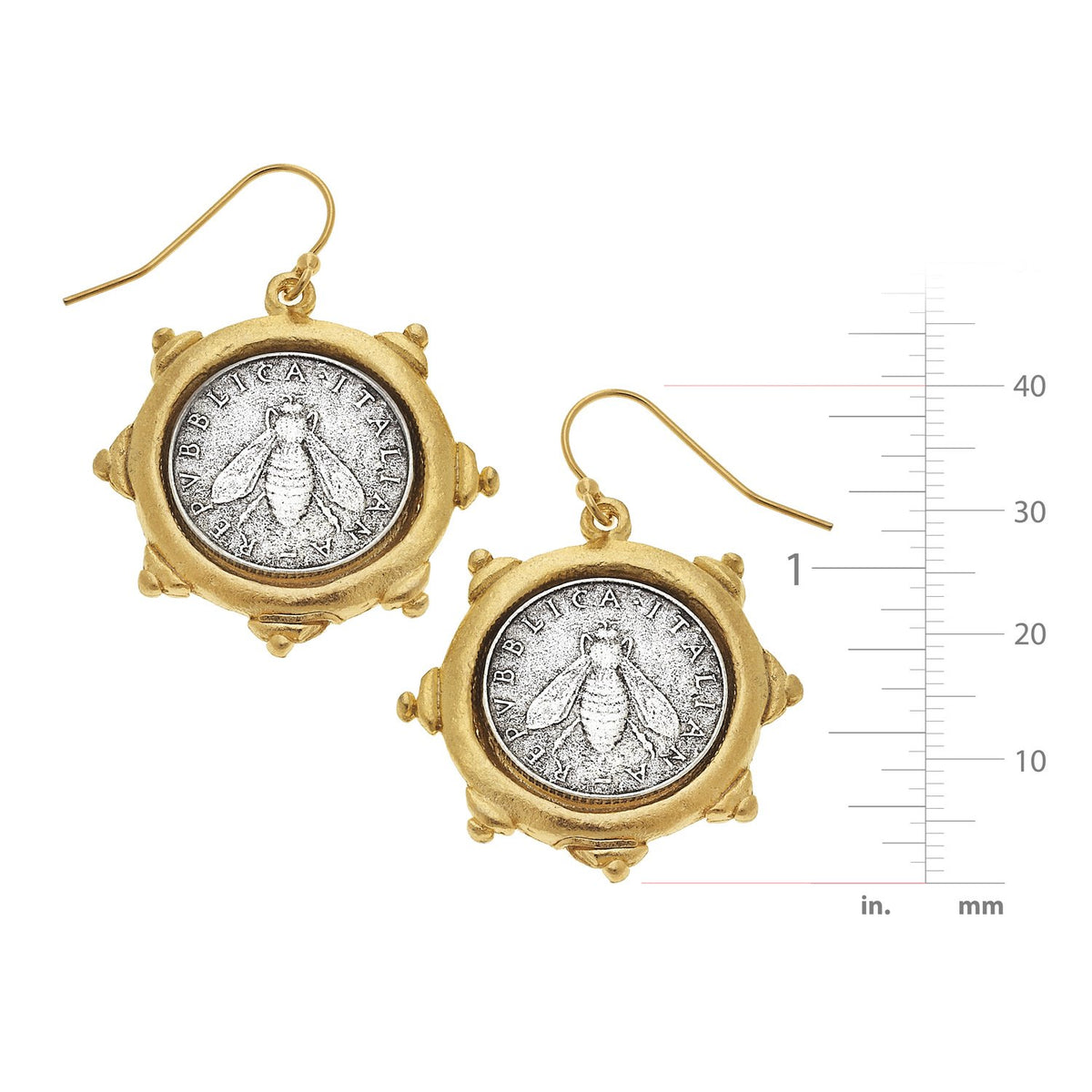 Florence Bee Coin Earrings