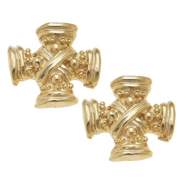 Regal Cross Studs