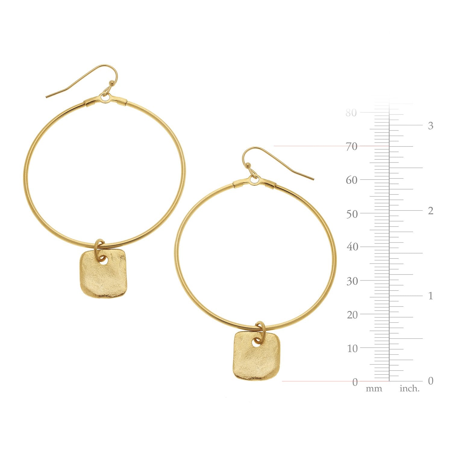 Square Drop Hoops