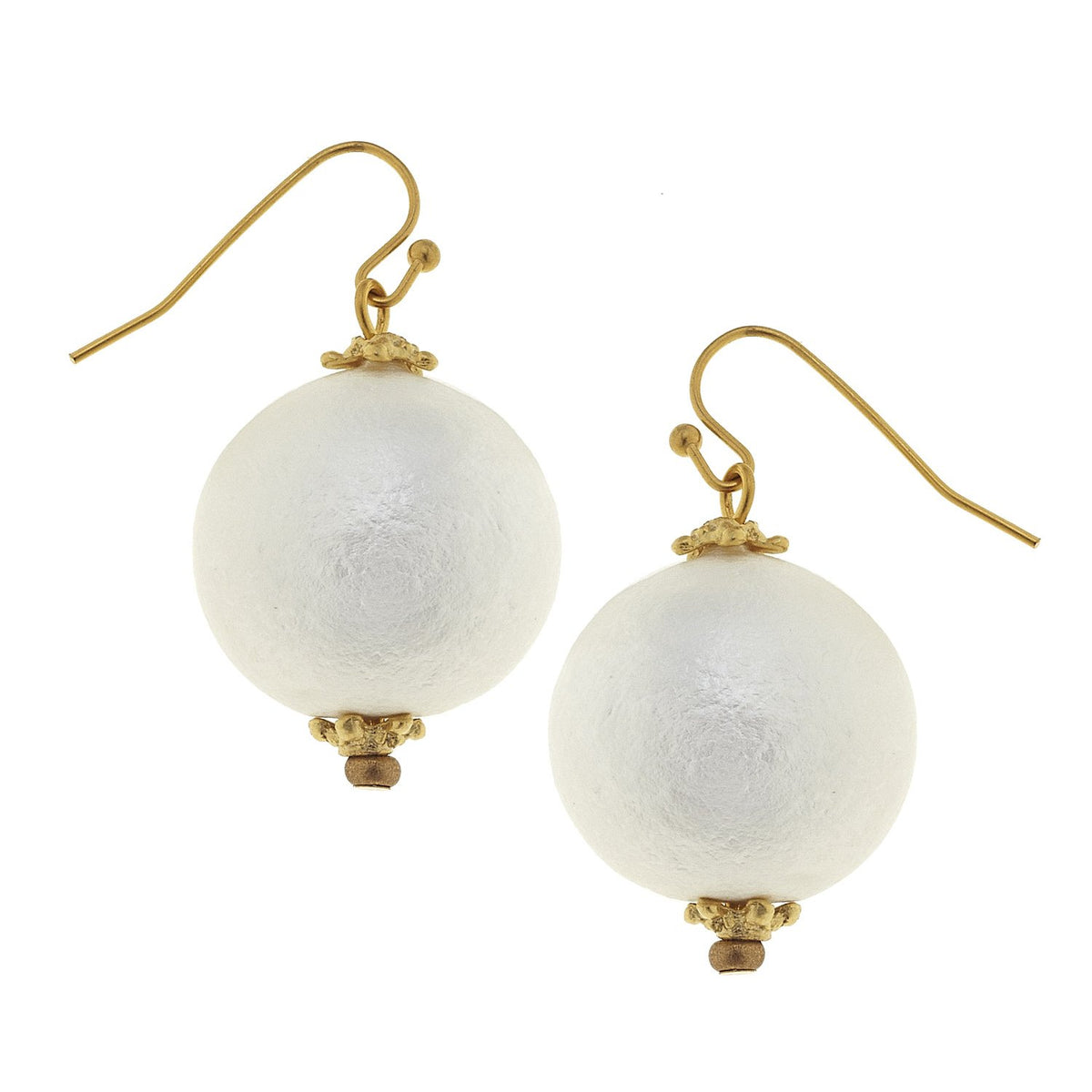 24k gold pearl earrings  BH jewelry
