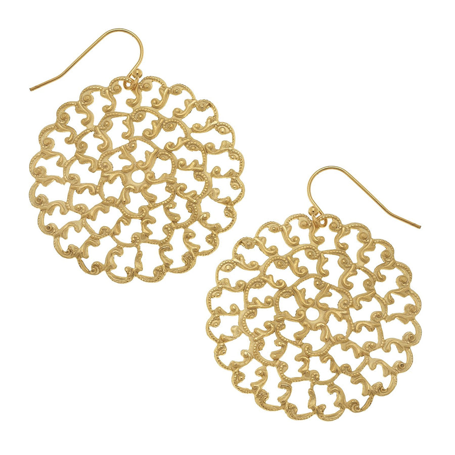 Small Round Filigree Earrings