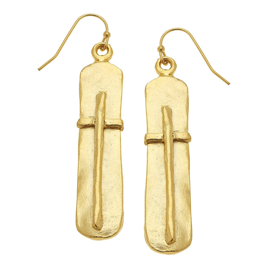 Bar Cross Earrings