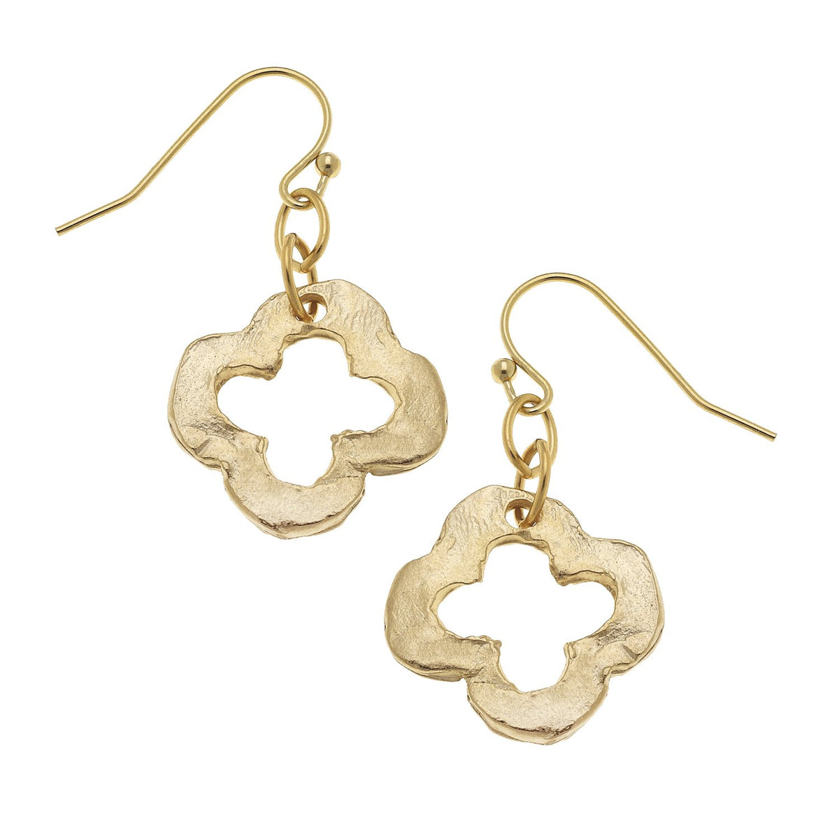 Susan Shaw Dainty Open Clover Earrings