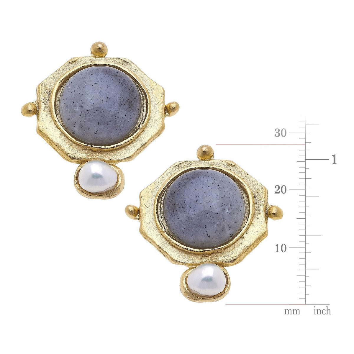 Labradorite + Clip Back