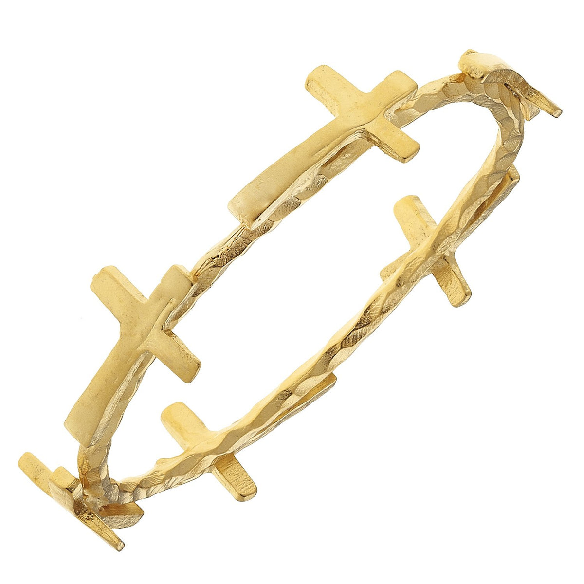 Sterling Silver Gold Plated Criss Cross CZ Bangle Bracelet – i925Jewelry