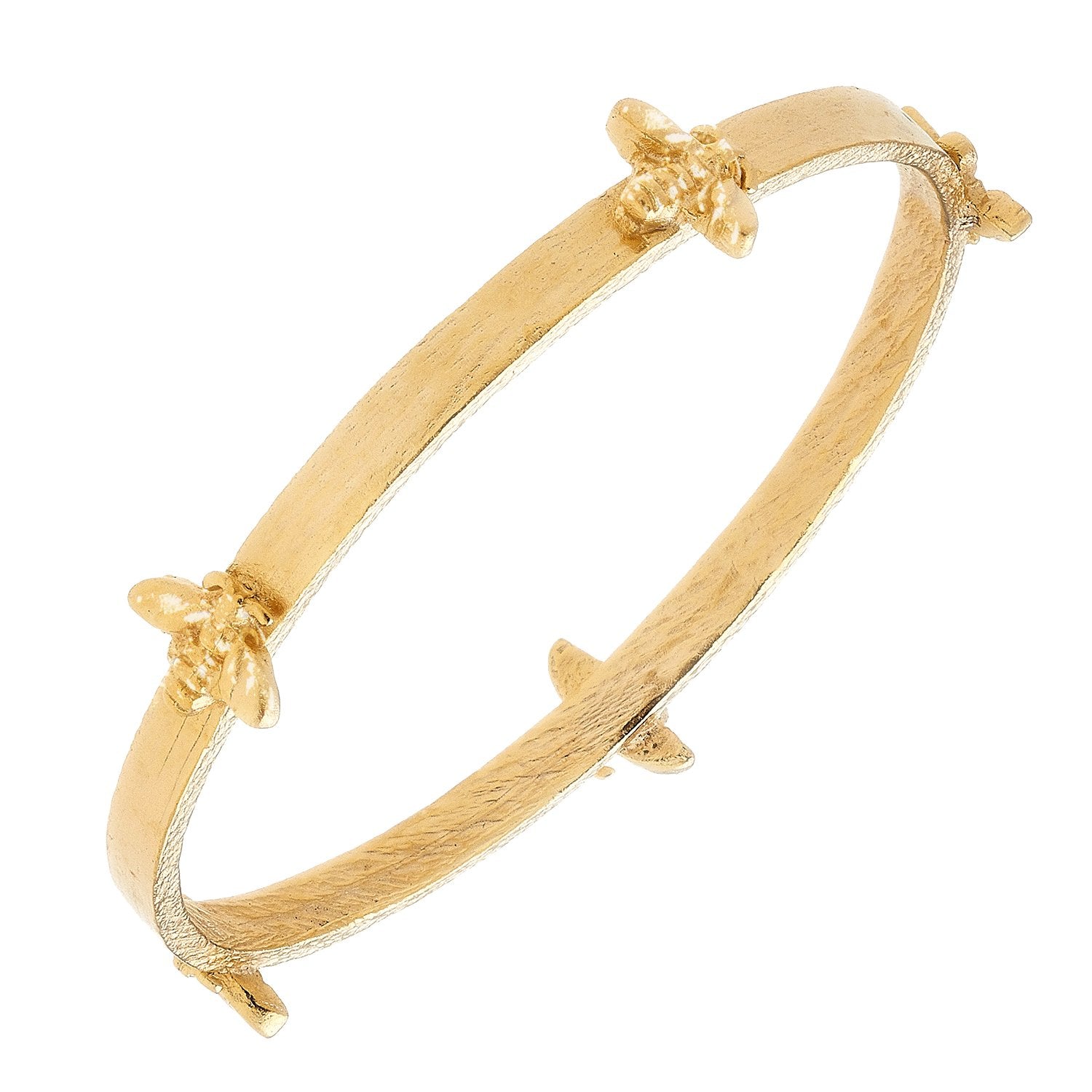 Gold Handmade Bee Bangle - Susan Shaw