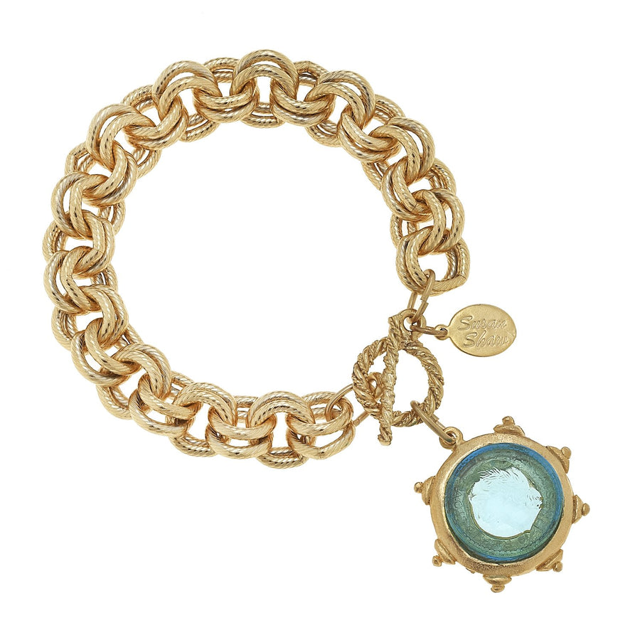Venetian Glass Coin Bracelet