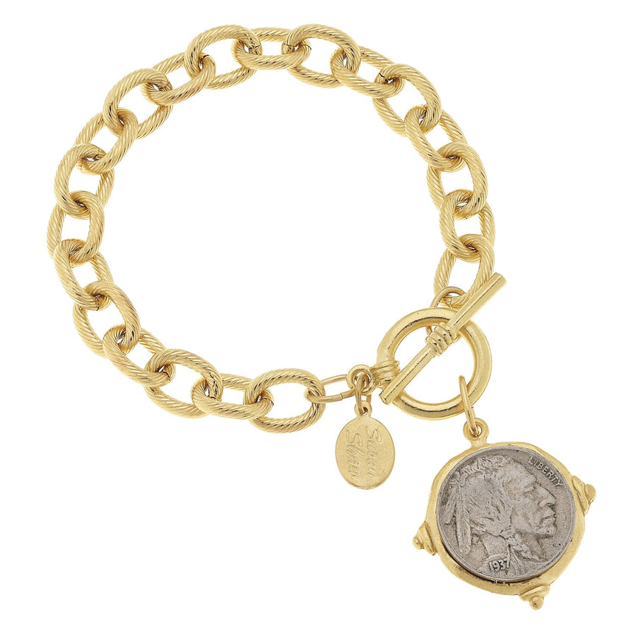 American Indian Nickel Bracelet