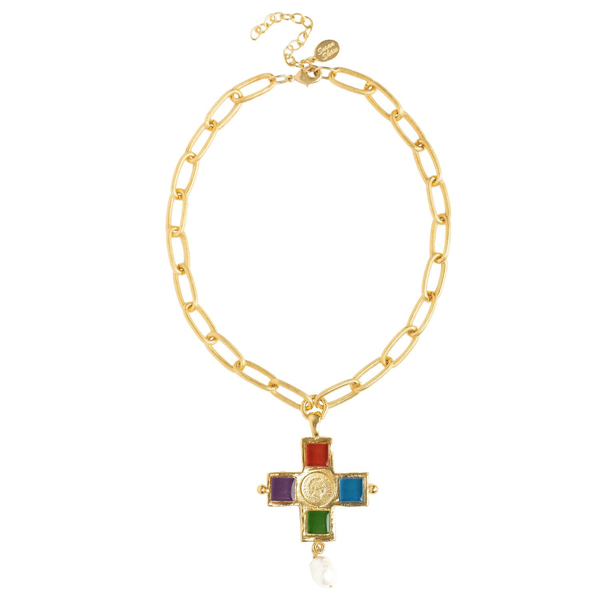 Charlotte Cross Chain Necklace - Susan Shaw