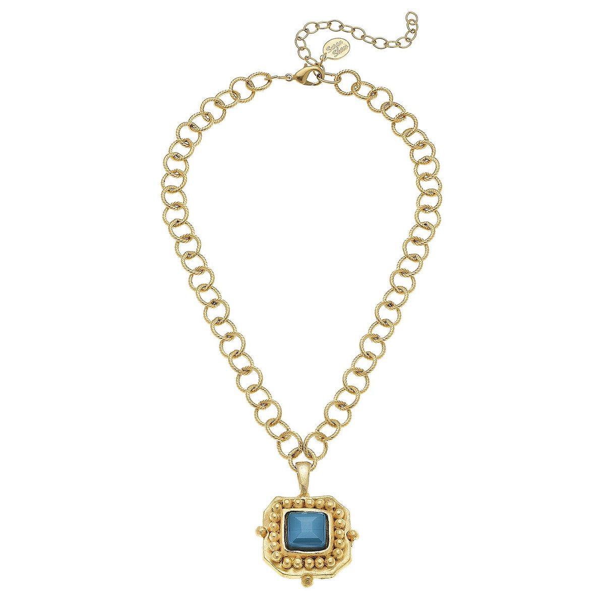 London Necklace – Aqua Crystal