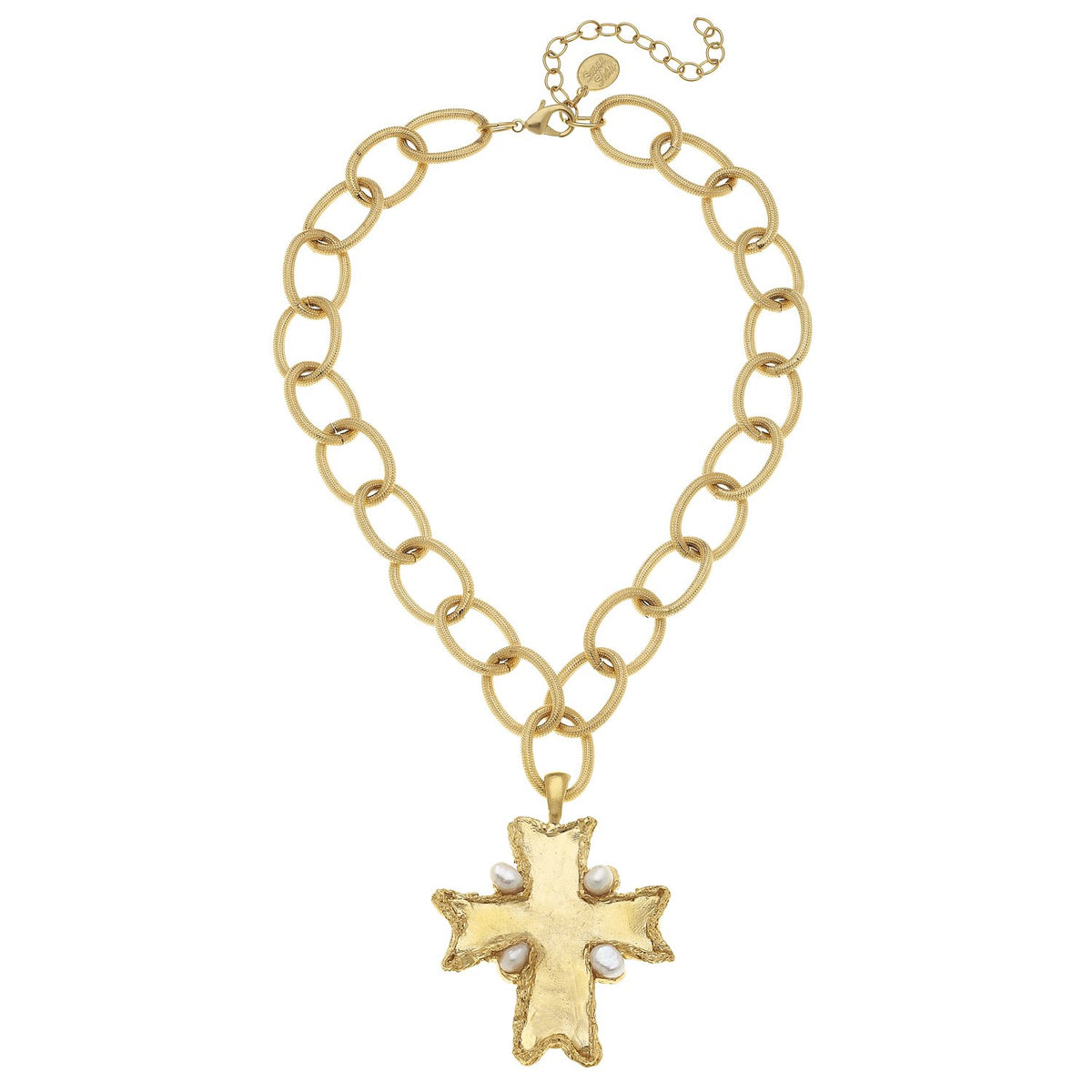 Susan Shaw Modern Cross Chain Necklace