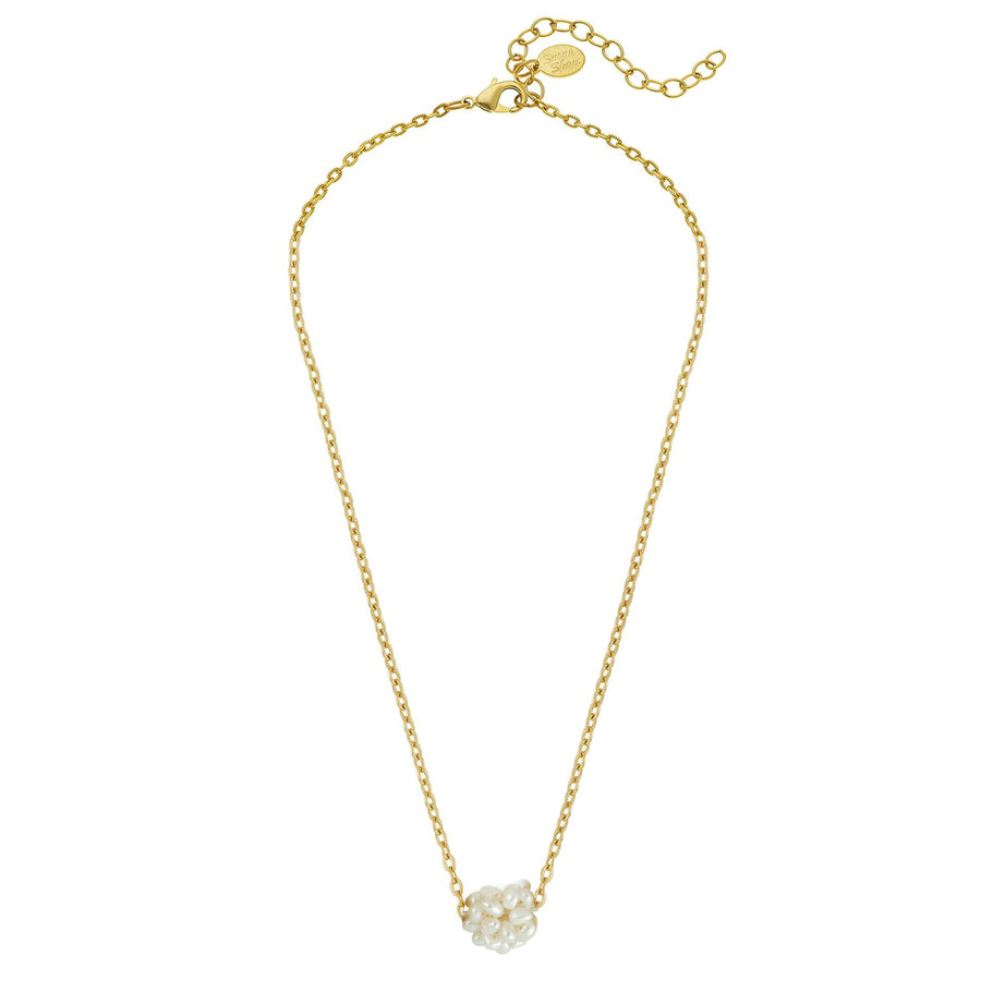 Dainty Pearl Cluster Necklace