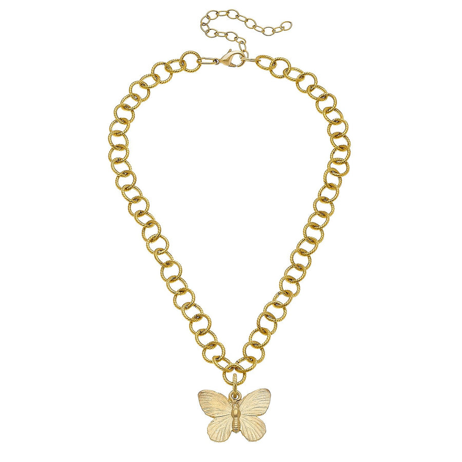 Butterfly Pendant Chain Necklace