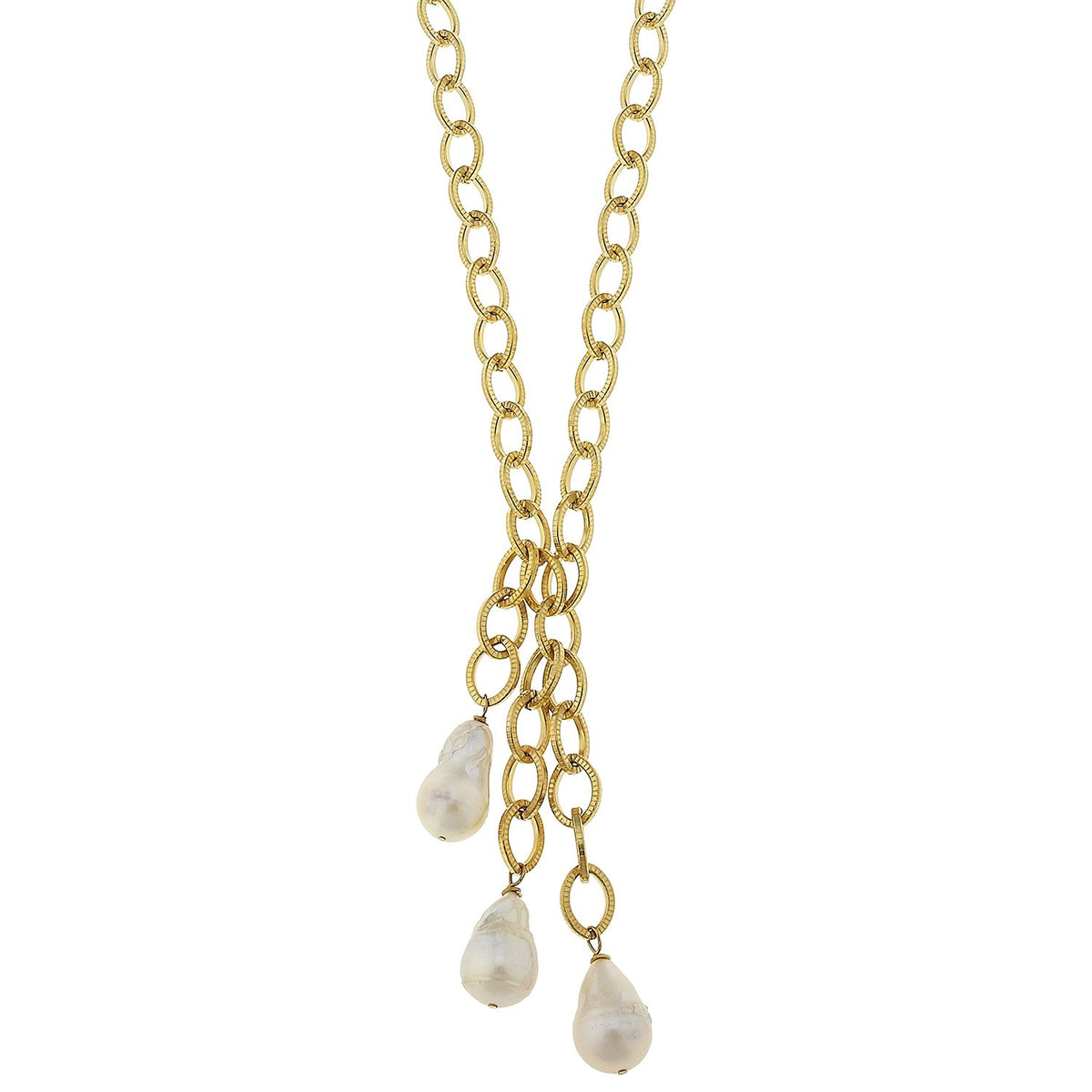 Baroque Pearl Chain Necklace