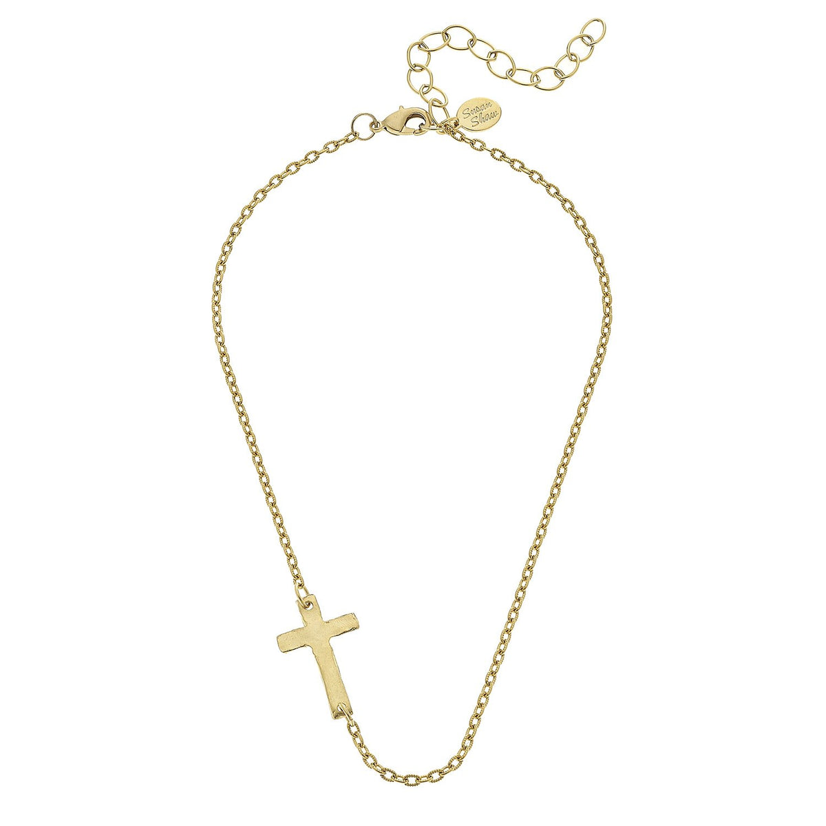 Sideways Curved Diamond Cross Necklace – Bella's Fine Jewelers
