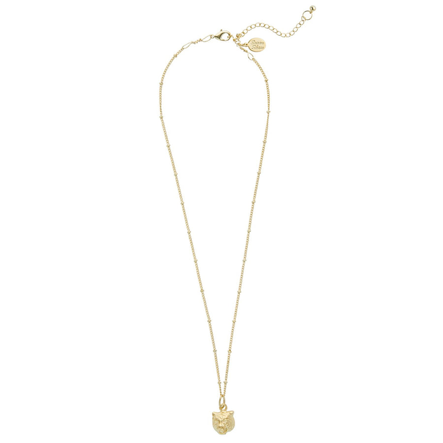 Dainty Tiger Head Necklace