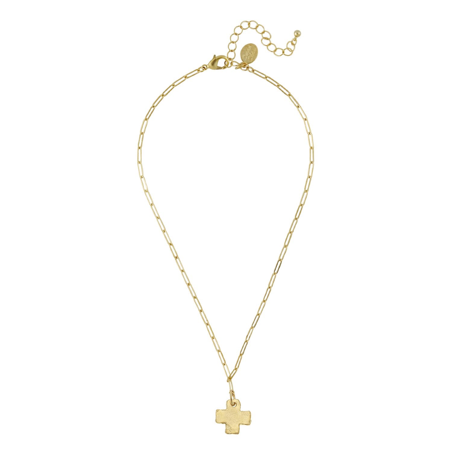 【2plan】23FW★ [MADE] 042 Cross clip chain necklace Silver Cross Pendant on Chunky Silver Chain - Thick Chain