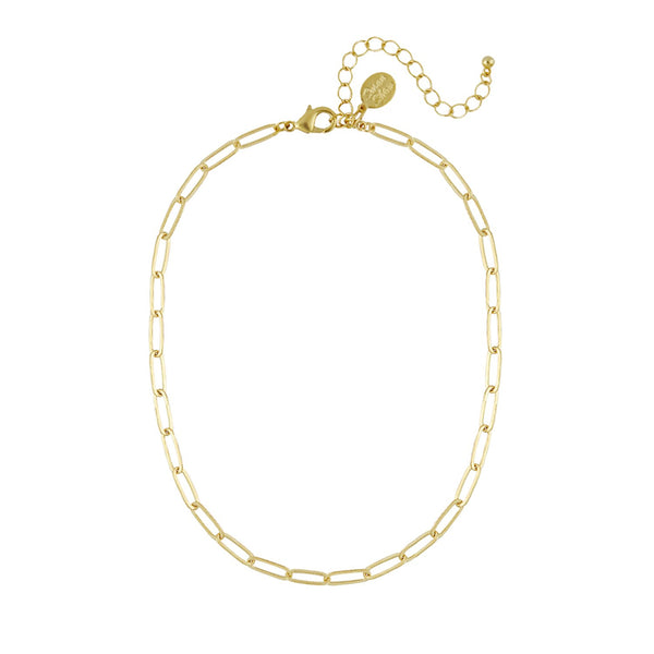 Melissa Odabash Gold Paperclip Chain Necklace