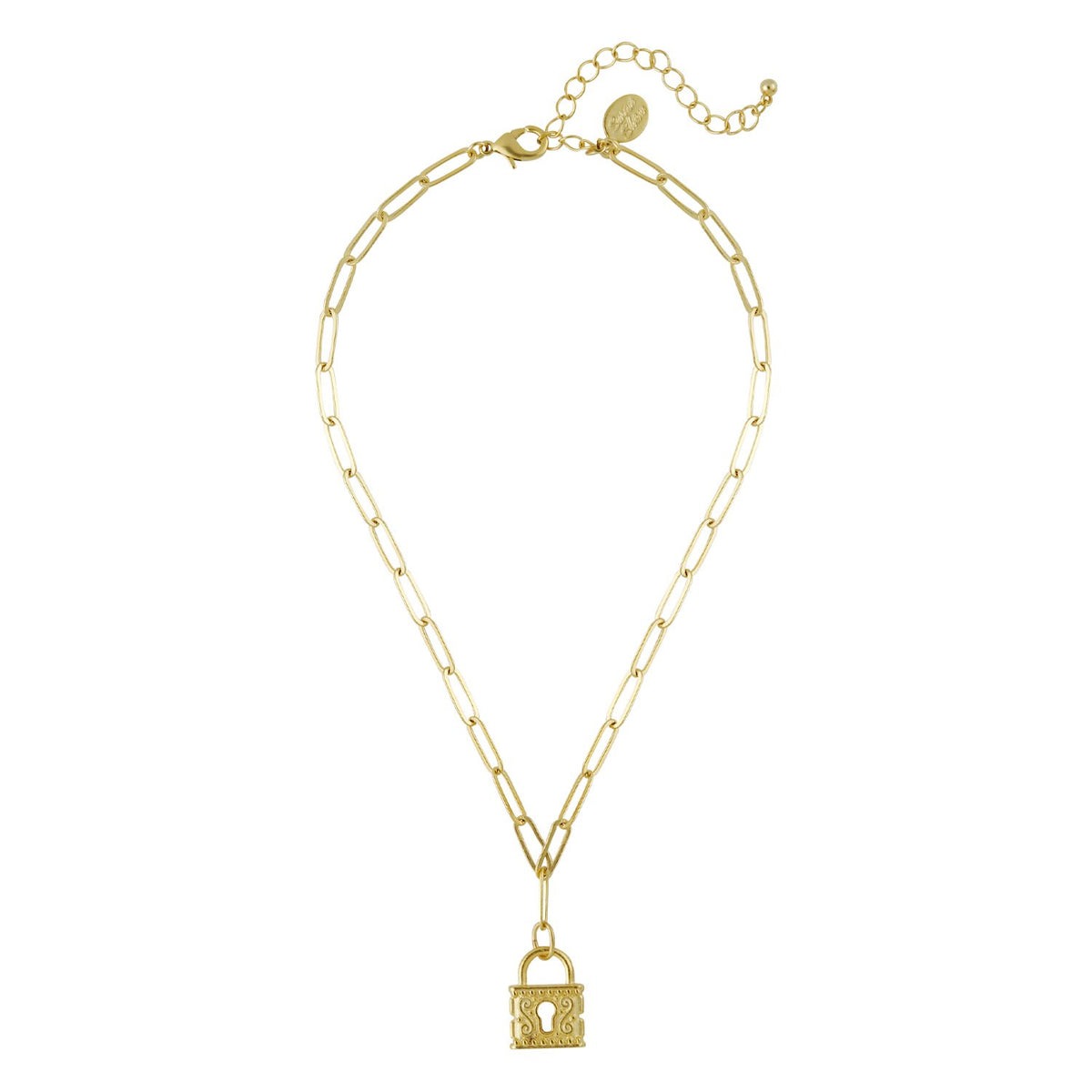 Wholesale Best Seller Lock Key Pendant Necklace Statement Long