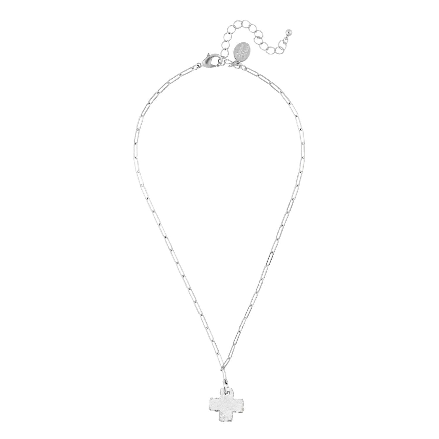 Cross Paperclip Necklace - Susan Shaw