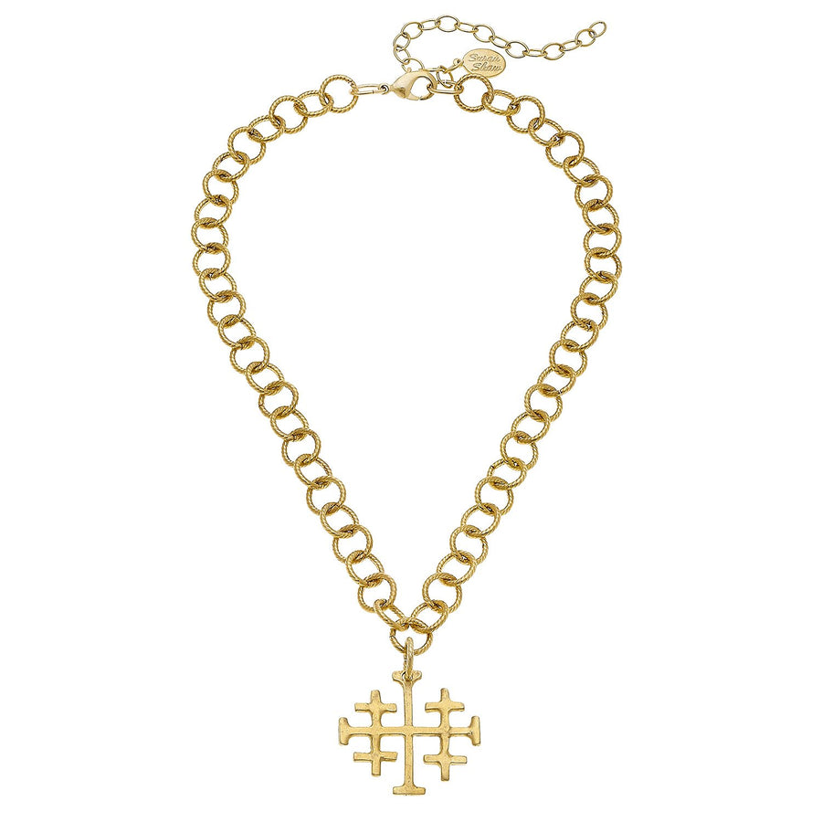 Jerusalem Cross Chain Necklace