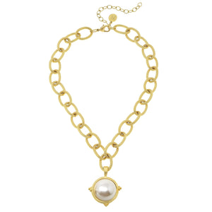Pearl Cab Chain Necklace