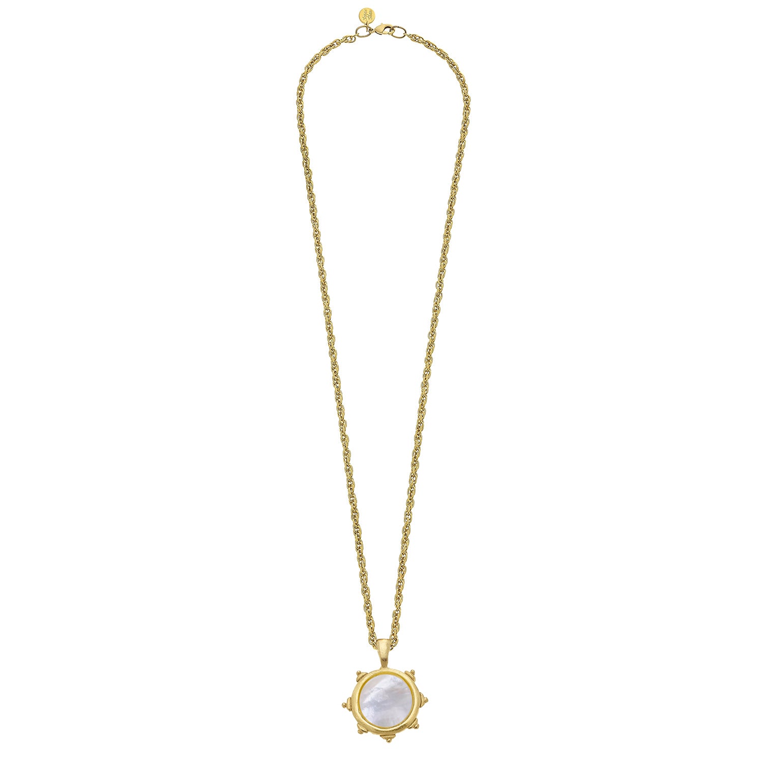 Susan Shaw Long Mother of Pearl Florence Necklace
