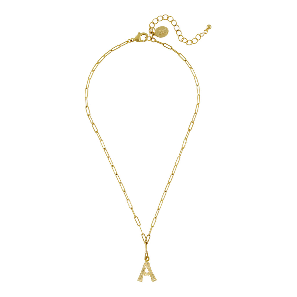 Chloe bamboo initial on sale necklace