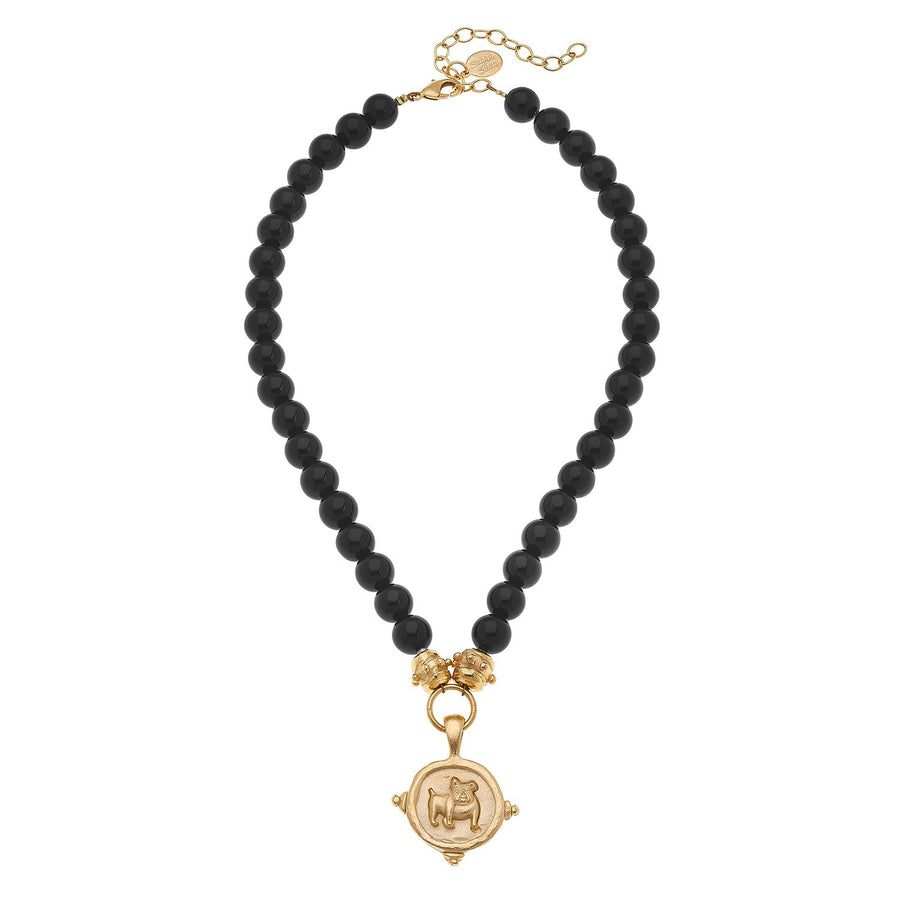 Bulldog Onyx Necklace