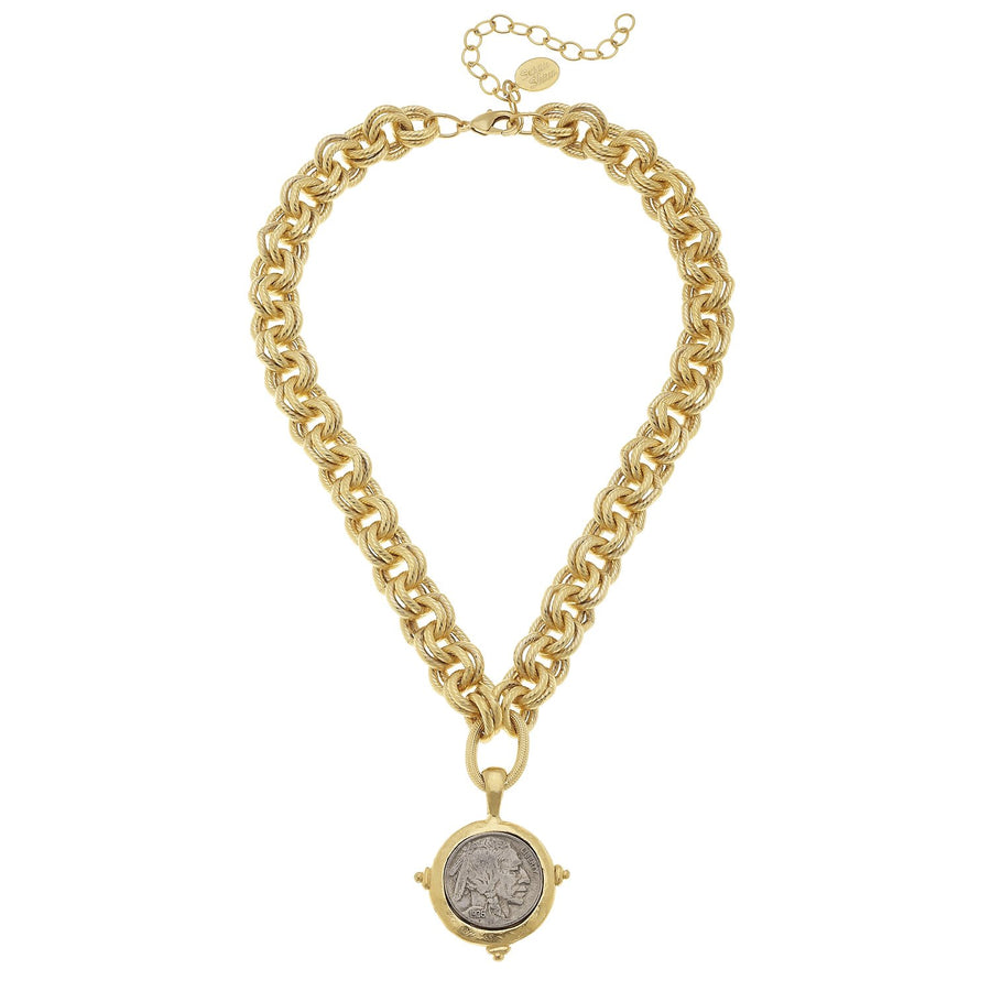 American Indian Head Nickel Necklace