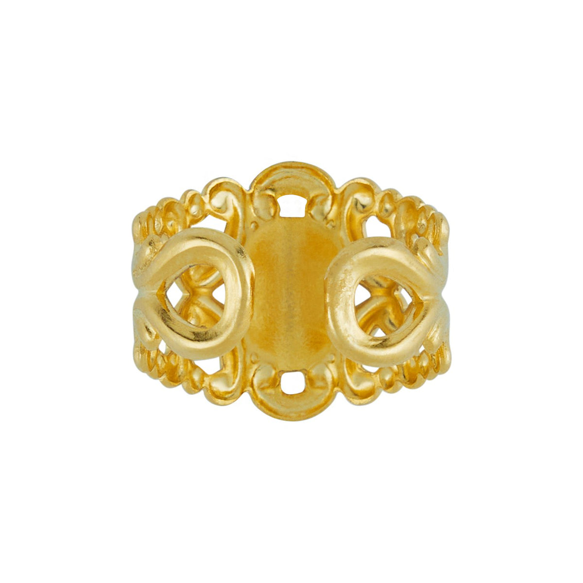 Italian 14kt Yellow Gold Flower Ring | Ross-Simons