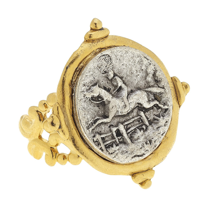 Mixed Metal Equestrian Ring