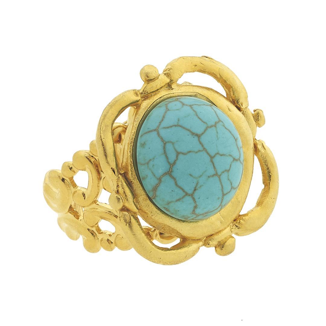 Turquoise with Scroll Ring