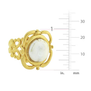 Pearl Scroll Ring