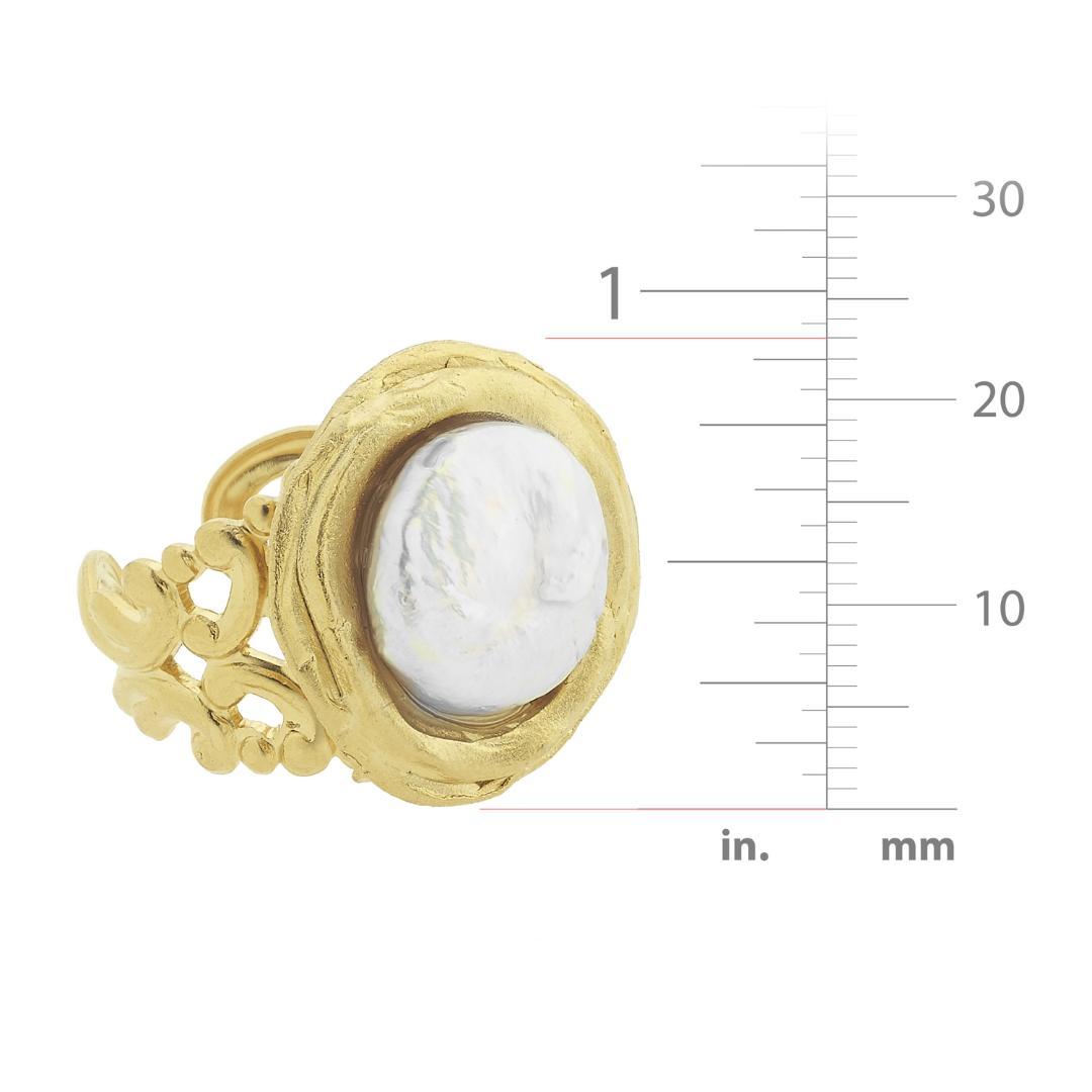 Susan Shaw Coin Pearl Cab Ring