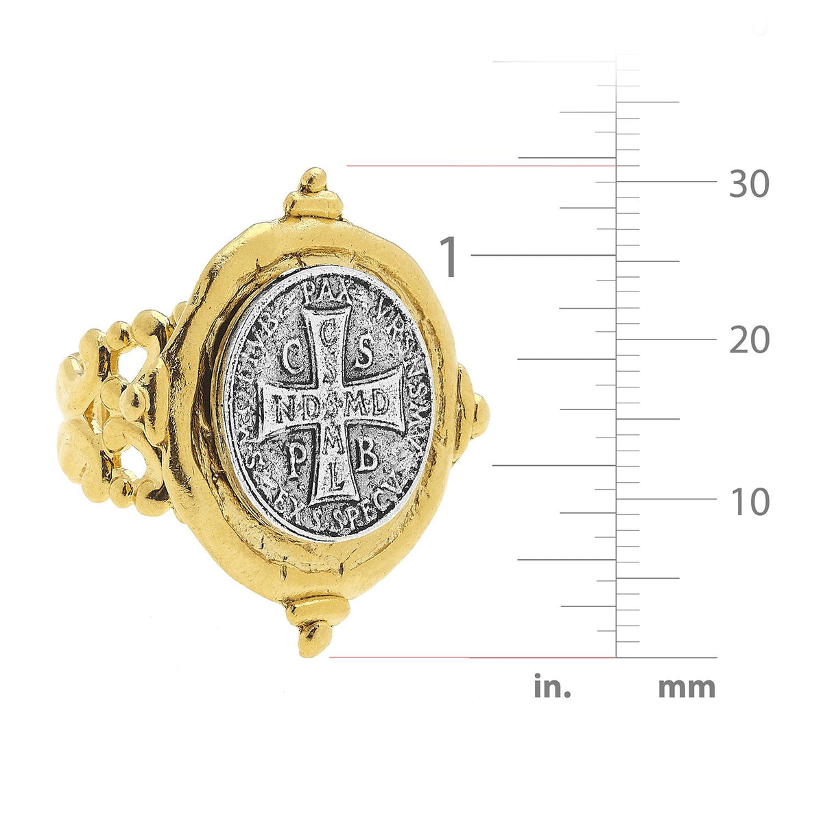 Gold Rings: Cross of Saint Benedict - Ring (Gold)