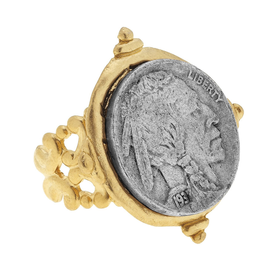 American Indian Nickel Ring