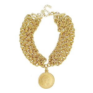 Diana Triple Strand Choker Necklace