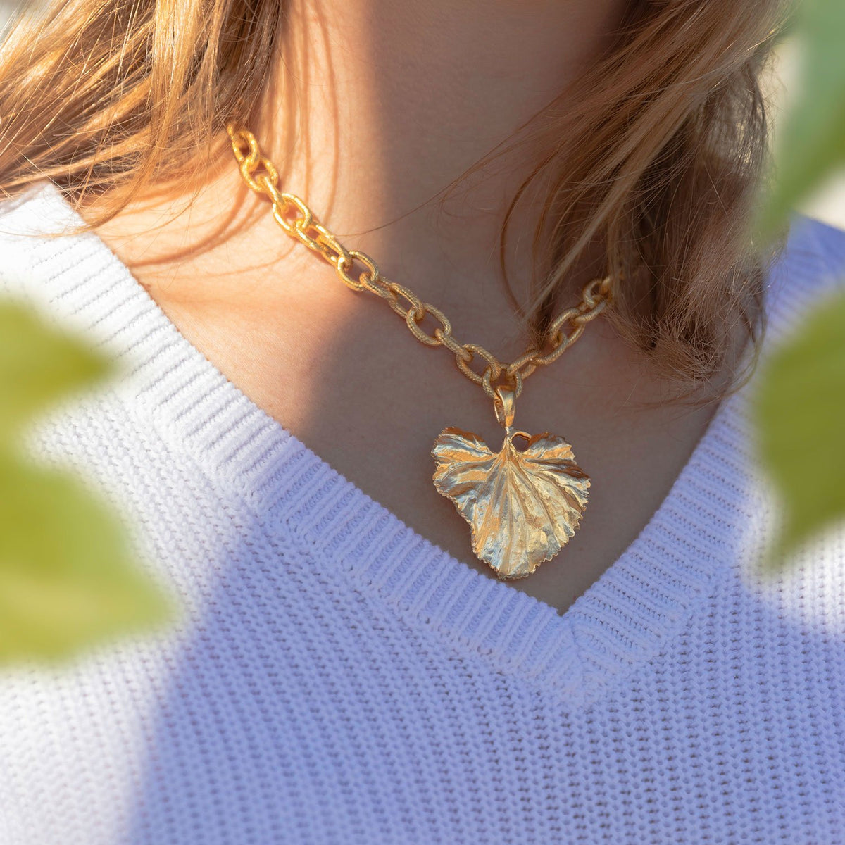 Lily Pad Chain Necklace